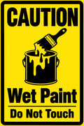 Caution Wet Paint Do Not Touch 4x6 vinyl sticker