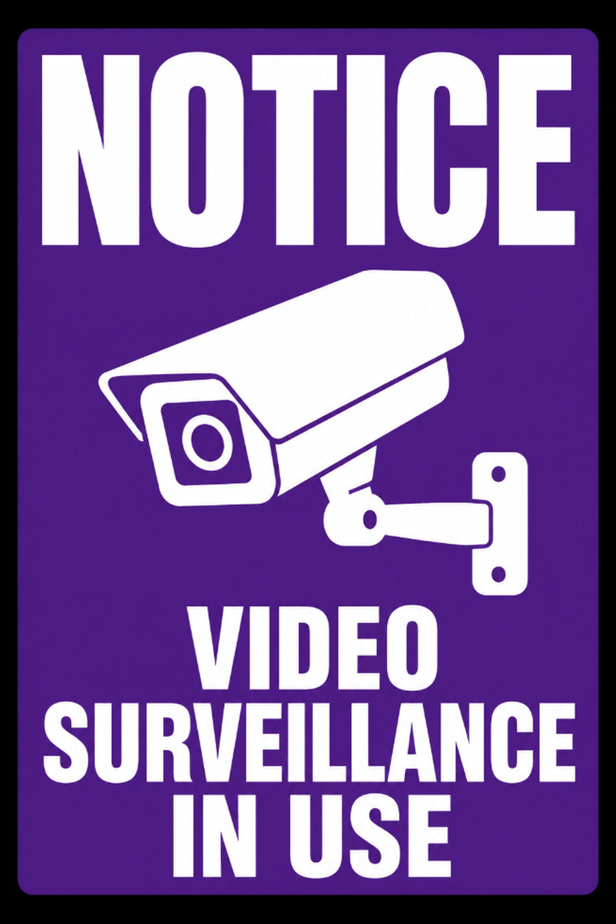 Notice Video Surveillance In Use 4x6 vinyl sticker