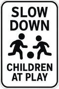 Slow Down Children At Play 4x6 vinyl sticker