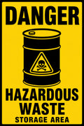Danger Hazardous Waste Storage Area 4x6 vinyl sticker