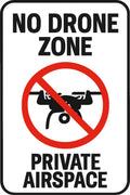 No Drone Zone Private Airspace 4x6 vinyl sticker