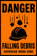 Danger Falling Debris 4x6 vinyl sticker