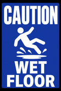 Caution Wet Floor 4x6 vinyl sticker