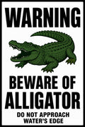 Warning Beware of Alligator 4x6 vinyl sticker