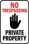 No Trespassing Private Property 4x6 vinyl sticker