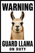 Warning Guard Llama on Duty 4x6 vinyl sticker