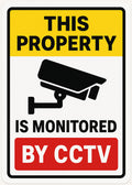 This Property Is Monitored By CCTV 4x6 vinyl sticker