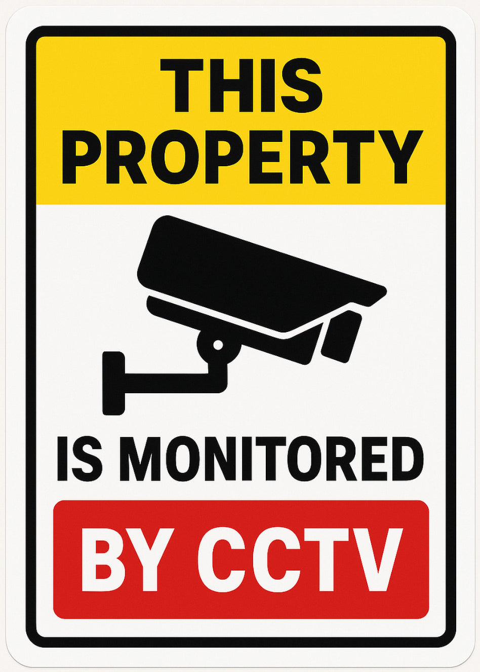 This Property Is Monitored By CCTV 4x6 vinyl sticker