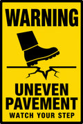 Warning Uneven Pavement Watch Your Step 4x6 vinyl sticker