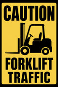 Caution Forklift Traffic 4x6 vinyl sticker