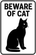 Beware of Cat 4x6 vinyl sticker