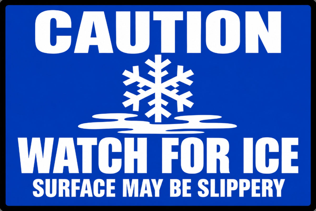 Caution Watch For Ice 4x6 vinyl sticker