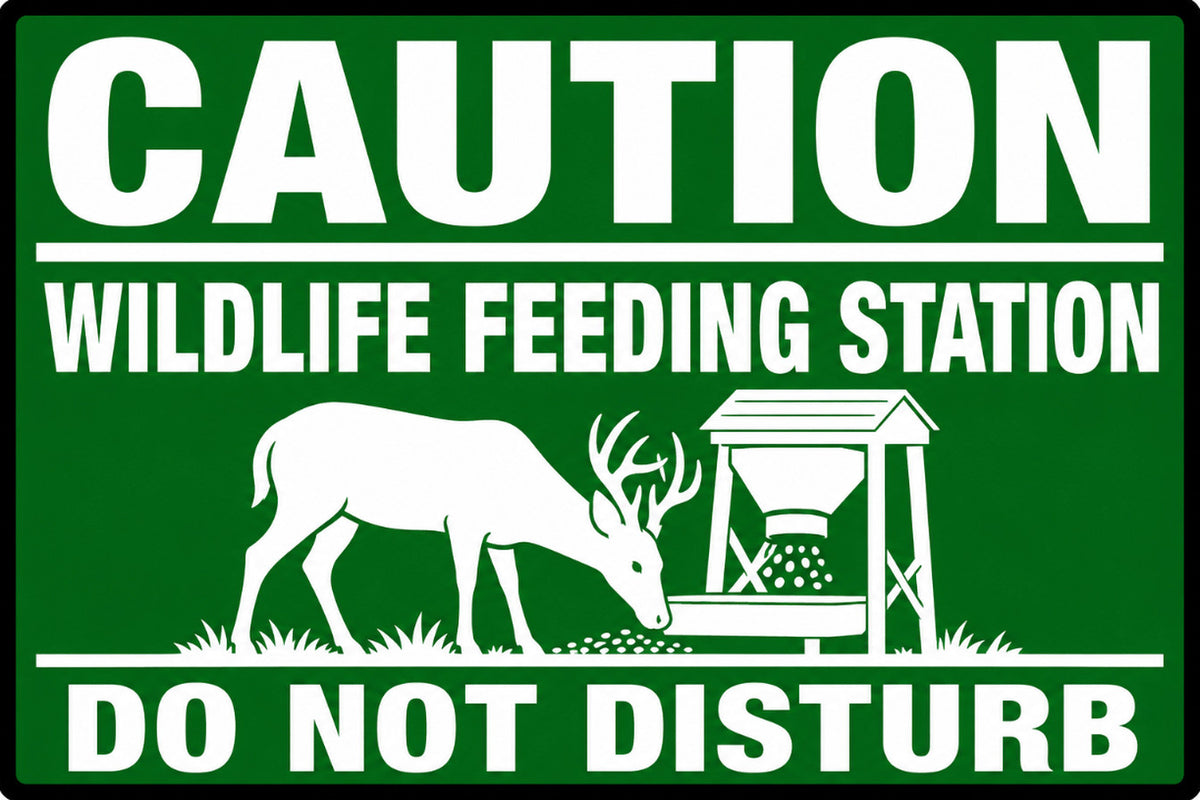 Caution Wildlife Feeding Station Do Not Disturb 4x6 vinyl sticker