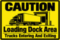 Caution Loading Dock Area Watch For Forklifts 4x6 vinyl sticker