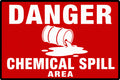 Danger Chemical Spill Area 4x6 vinyl sticker