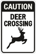 Caution Deer Crossing 4x6 vinyl sticker