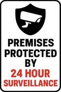 Premises Protected 24hr Surveillance 4x6 vinyl sticker