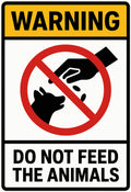 Do Not Feed The Animals 4x6 vinyl sticker