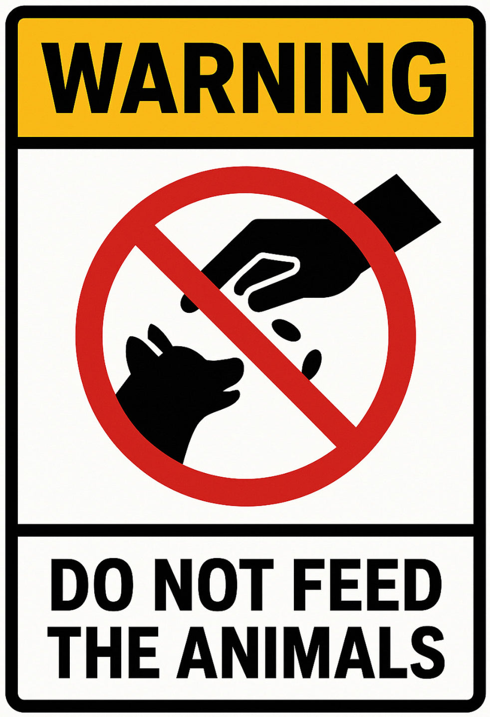 Do Not Feed The Animals 4x6 vinyl sticker