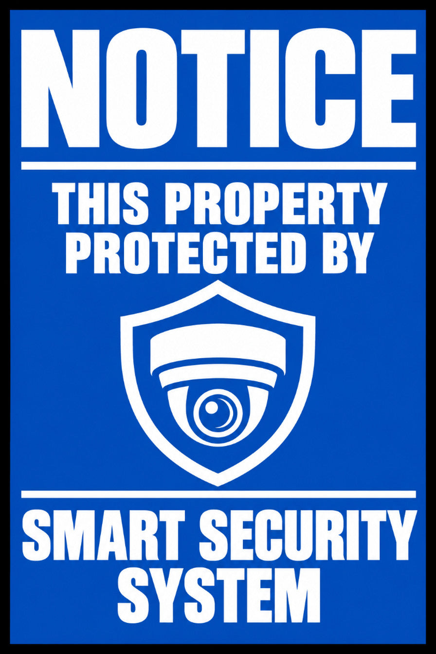 Notice This Property Protected By Smart Security System 4x6 vinyl sticker