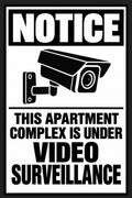 Notice Apartment Complex Under Video Surveillance 4x6 vinyl sticker