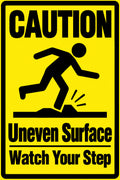Caution Uneven Surface Watch Your Step 4x6 vinyl sticker