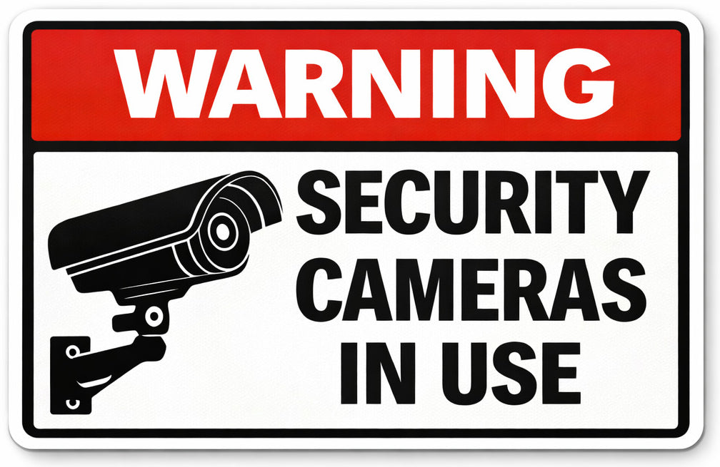 Security Camera Warning 4x6 vinyl sticker