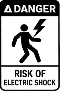 Danger Risk Of Electric Shock 4x6 vinyl sticker