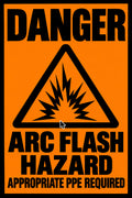 Danger Arc Flash Hazard Appropriate PPE Required 4x6 vinyl sticker
