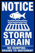 Notice Storm Drain No Dumping 4x6 vinyl sticker