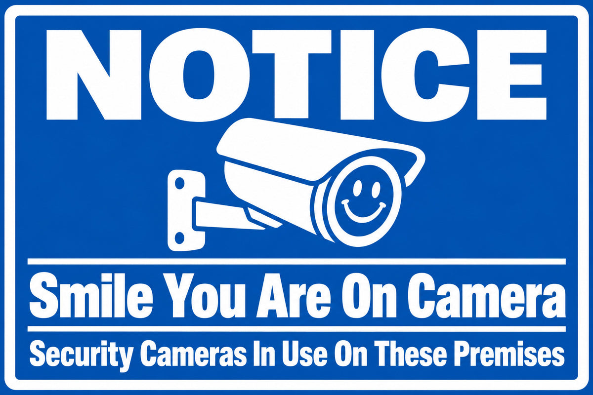 Notice Smile You Are On Camera Video Surveillance 4x6 vinyl sticker