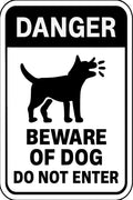 Danger Beware Of Dog Do Not Enter 4x6 vinyl sticker