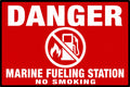 Danger Marine Fueling Station No Smoking 4x6 vinyl sticker