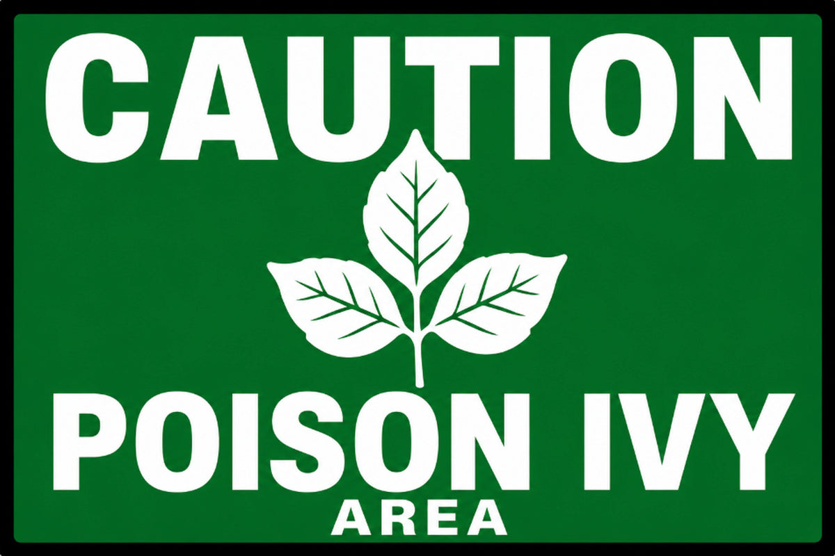 Caution Poison Ivy Area 4x6 vinyl sticker