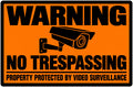 Warning No Trespassing Property Protected By Video Surveillance 4x6 vinyl sticker