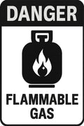 Danger Flammable Gas 4x6 vinyl sticker
