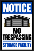 Notice No Trespassing Storage Facility 4x6 vinyl sticker