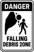 Danger Falling Debris Zone 4x6 vinyl sticker