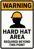 Hardhat Required 4x6 vinyl sticker