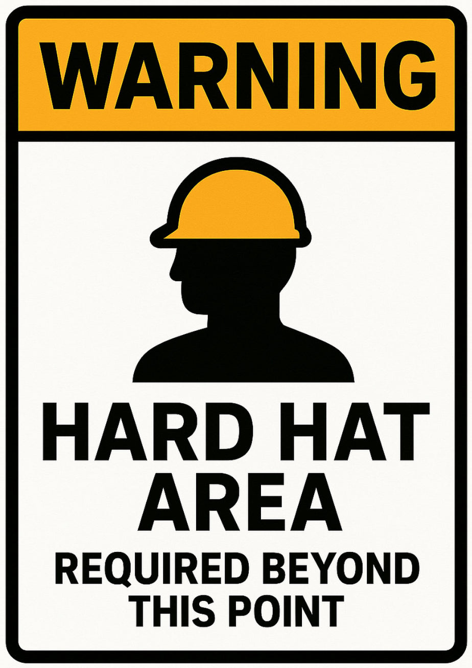Hardhat Required 4x6 vinyl sticker