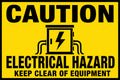 Caution Electrical Hazard Keep Clear 4x6 vinyl sticker