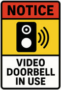 Video Doorbell In Use 4x6 vinyl sticker