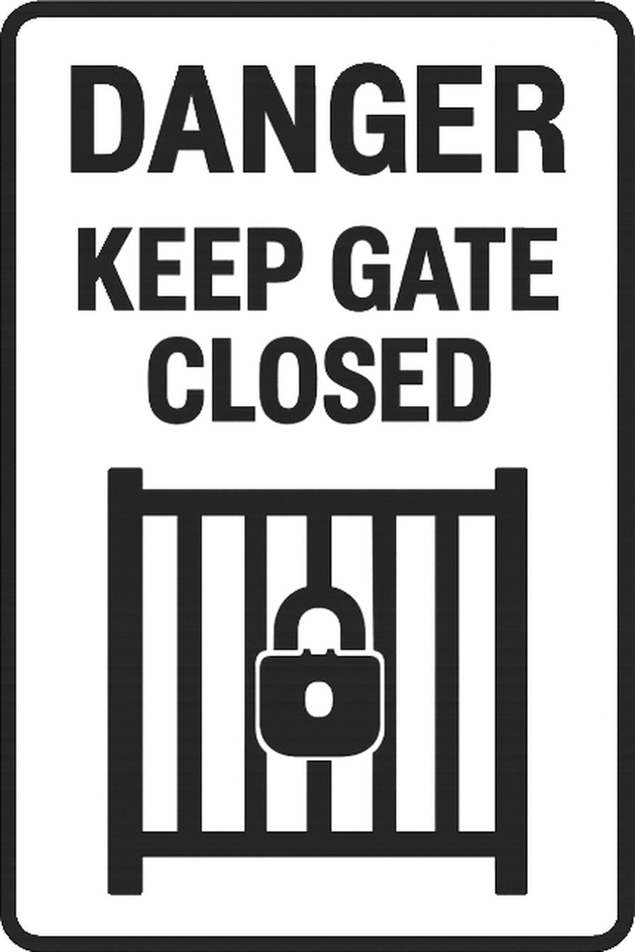 Danger Keep Gate Closed 4x6 vinyl sticker