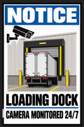 Notice Loading Dock Camera Monitored 24/7 4x6 vinyl sticker