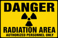 Danger Radiation Area 4x6 vinyl sticker