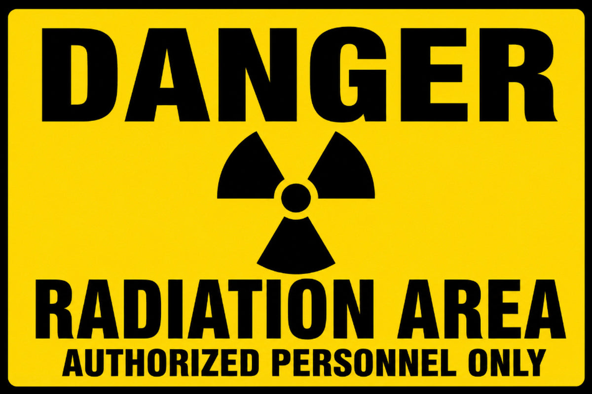 Danger Radiation Area 4x6 vinyl sticker