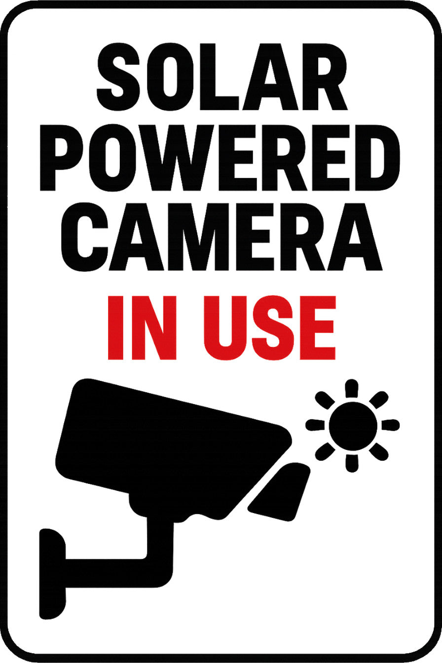 Solar Powered Camera In Use 4x6 vinyl sticker