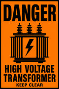 Danger High Voltage Transformer Keep Clear 4x6 vinyl sticker