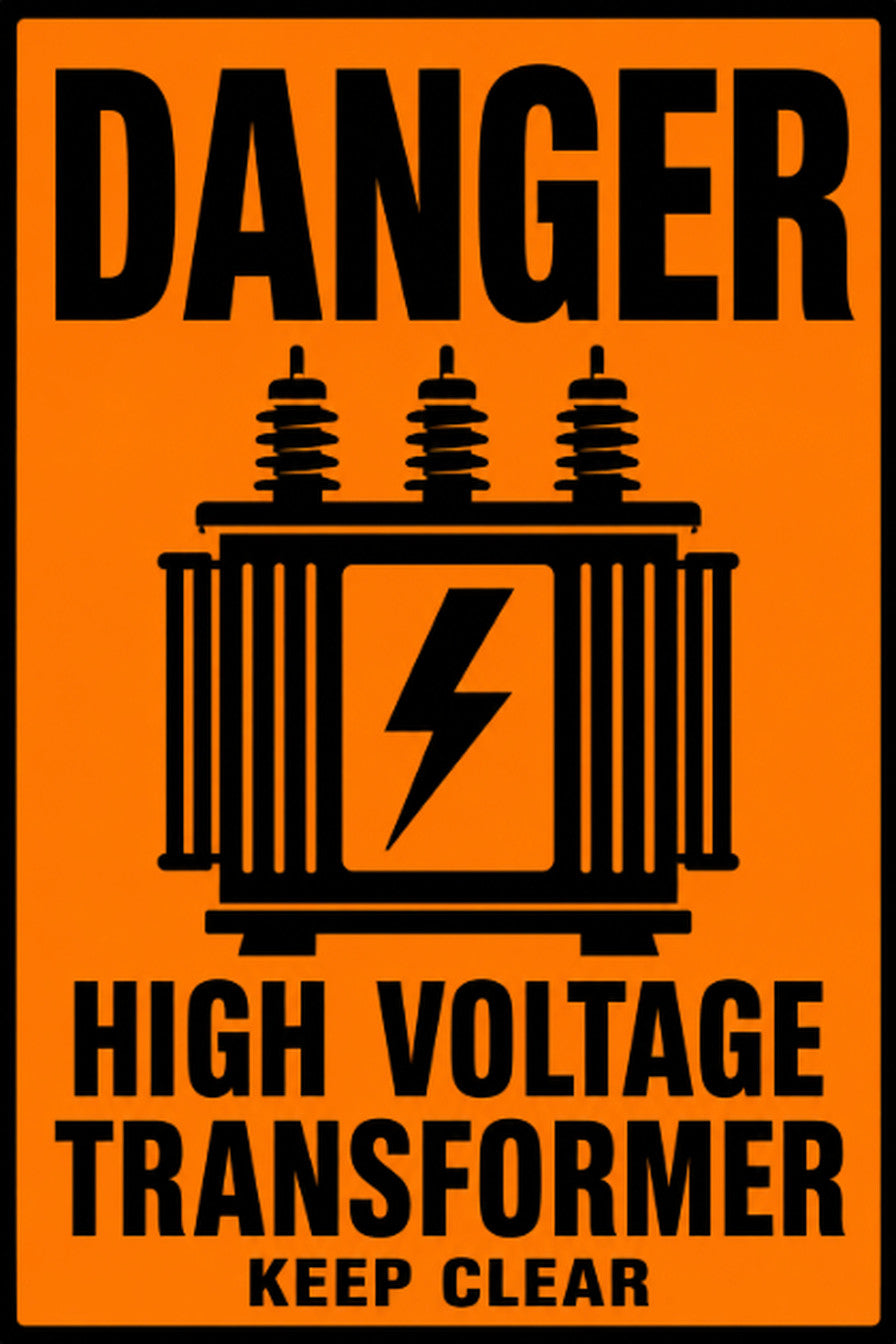 Danger High Voltage Transformer Keep Clear 4x6 vinyl sticker