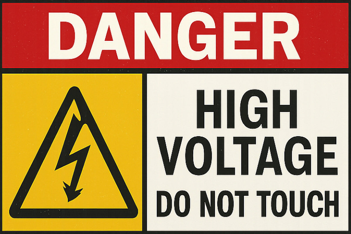 High Voltage Do Not Touch 4x6 vinyl sticker